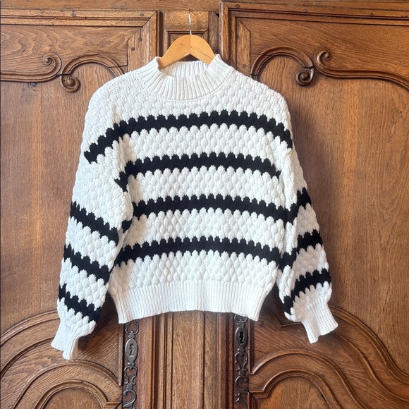 Kirundo Black & Cream Striped Knit Sweater - Picture 3 of 9